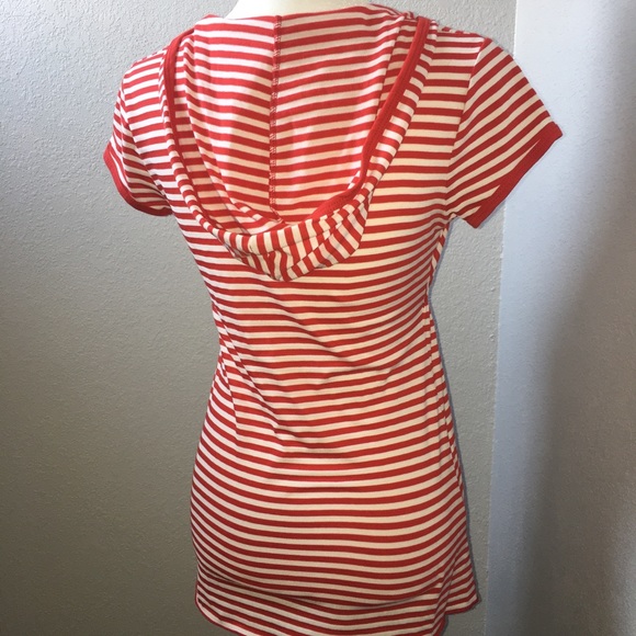 Red &white striped Long T-shirt blouse by Judy Knapp - Picture 5 of 5